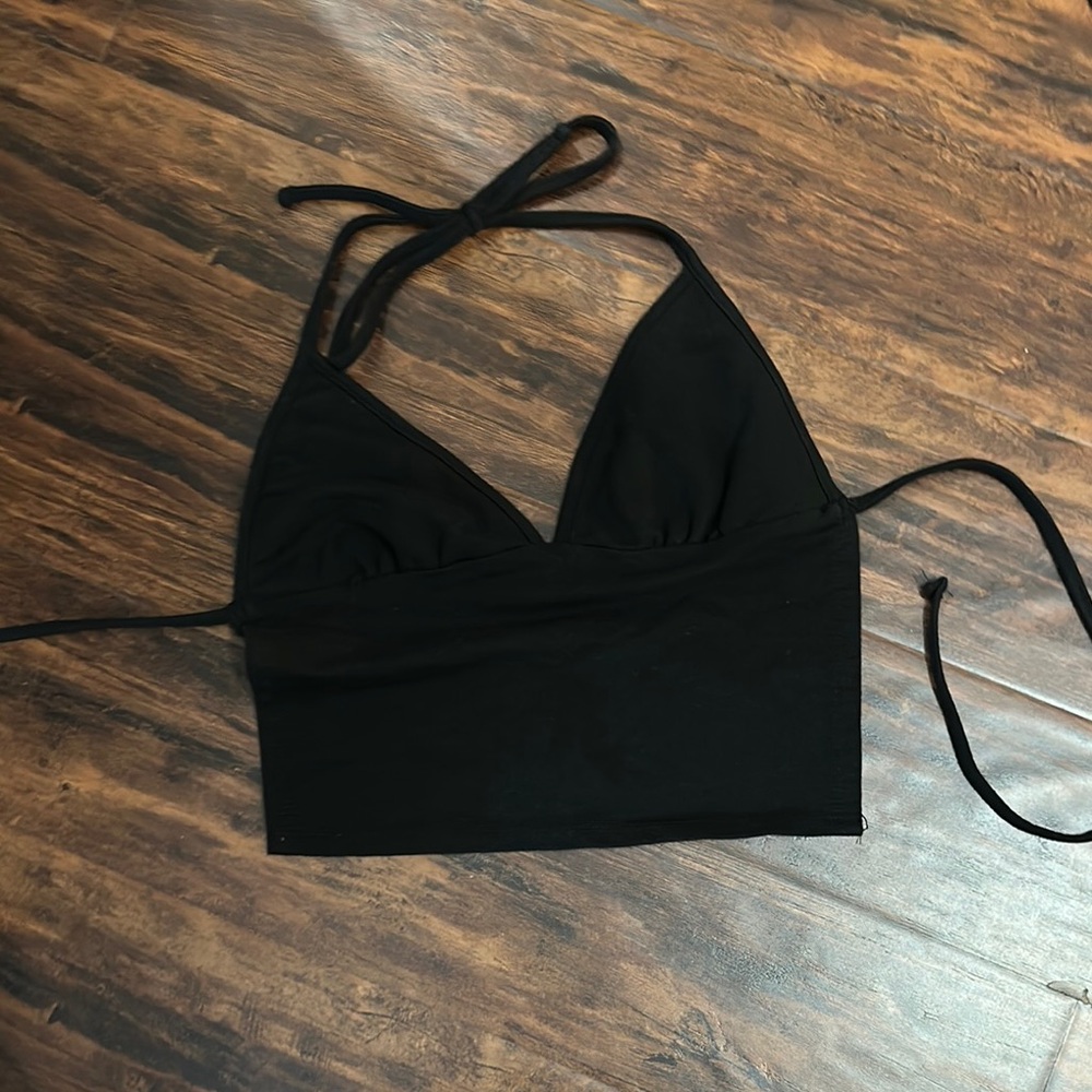 Edikted open back Black Halter Top